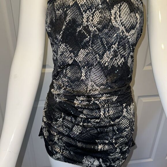 EXPRESS PYTHON PRINT SEQUIN TUBE TOP - Picture 4 of 6